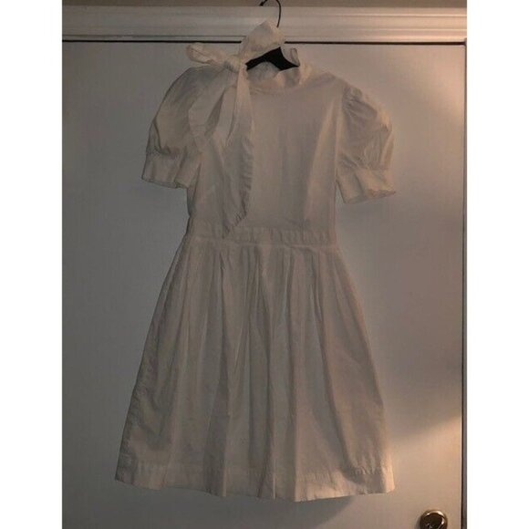 PRE-OWNED GIRL MEETS GLAM COLLECTION HANNA PUFF SLEEVE COTTON POPLIN DRESS SZ 6 - Picture 9 of 10